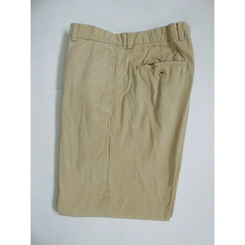 Tommy‎ Bahama Mens Beige Flat Front Slash Pocket Stretch Casual Straight Pant 32